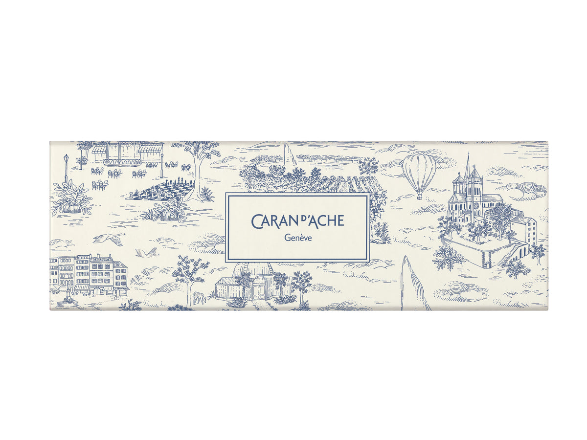 סט של עט כדורי ועיפרון מכני 0.5 מ"מ | CARAN D'ACHE 849™ WRITING SET TOILE DE JOUY
