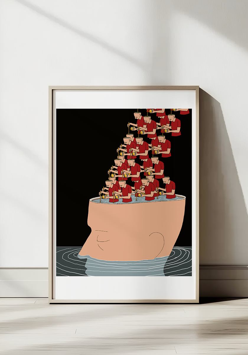 פרינט לתלייה על הקיר | Brainwash | יזהר כהן - אוסף חדש