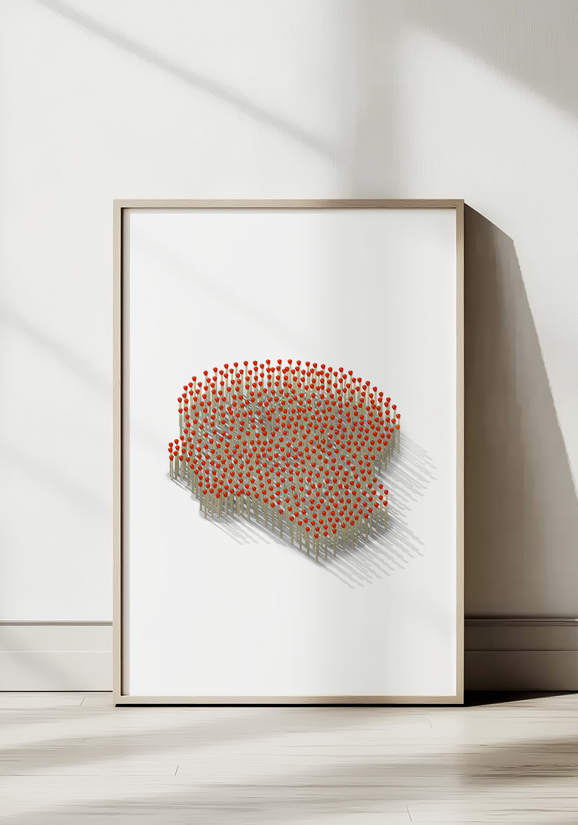 פרינט לתלייה על הקיר | burnout-2 | יזהר כהן - אוסף חדש