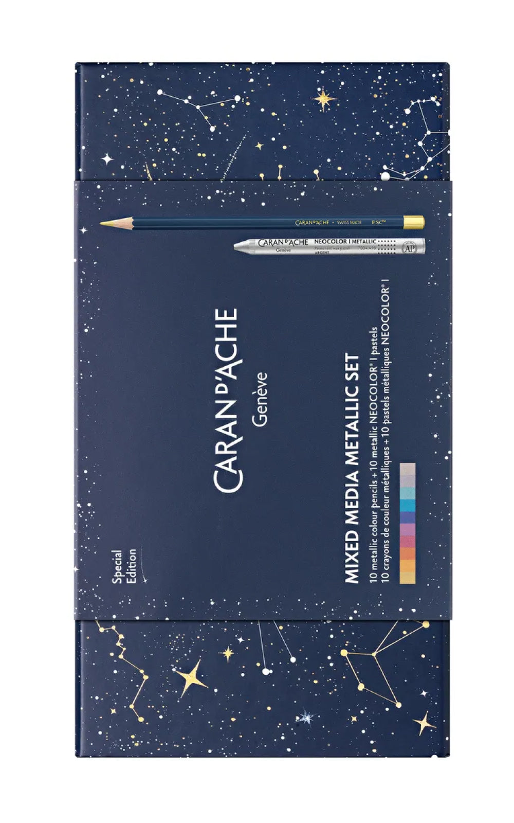 Caran d’Ache | COSMIC BLUE | סט עפרונות וצבעי פסטל