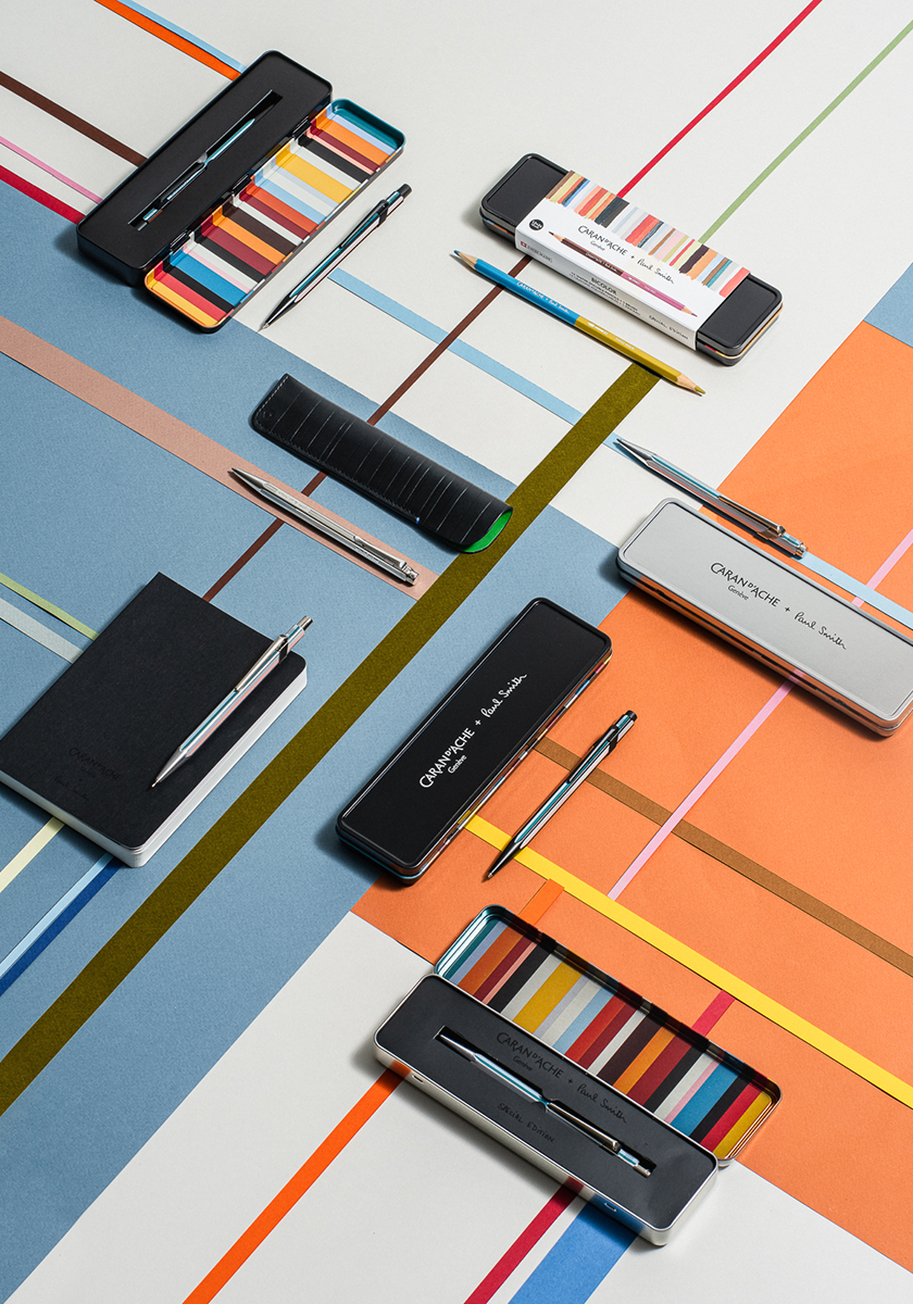 עט כדורי יוקרתי אקרידור כסוף | CARAN D’ACHE + Paul Smith Ecridor Ballpoint