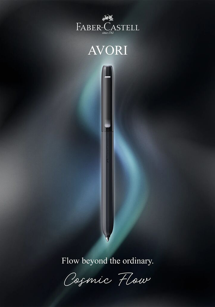 עט כדורי שחור קוסמי | Faber Castell Avori Cosmic Flow