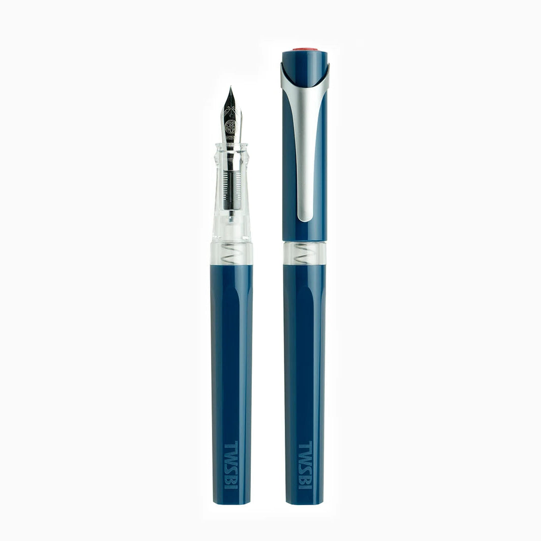 עט נובע כחול עמוק + 10 מחסניות דיו | TWSBI Swipe Prussian Blue