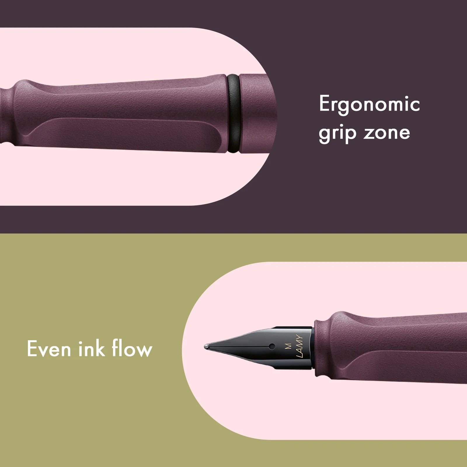 עט נובע בצבע סגול חציל | LAMY safari scarlet