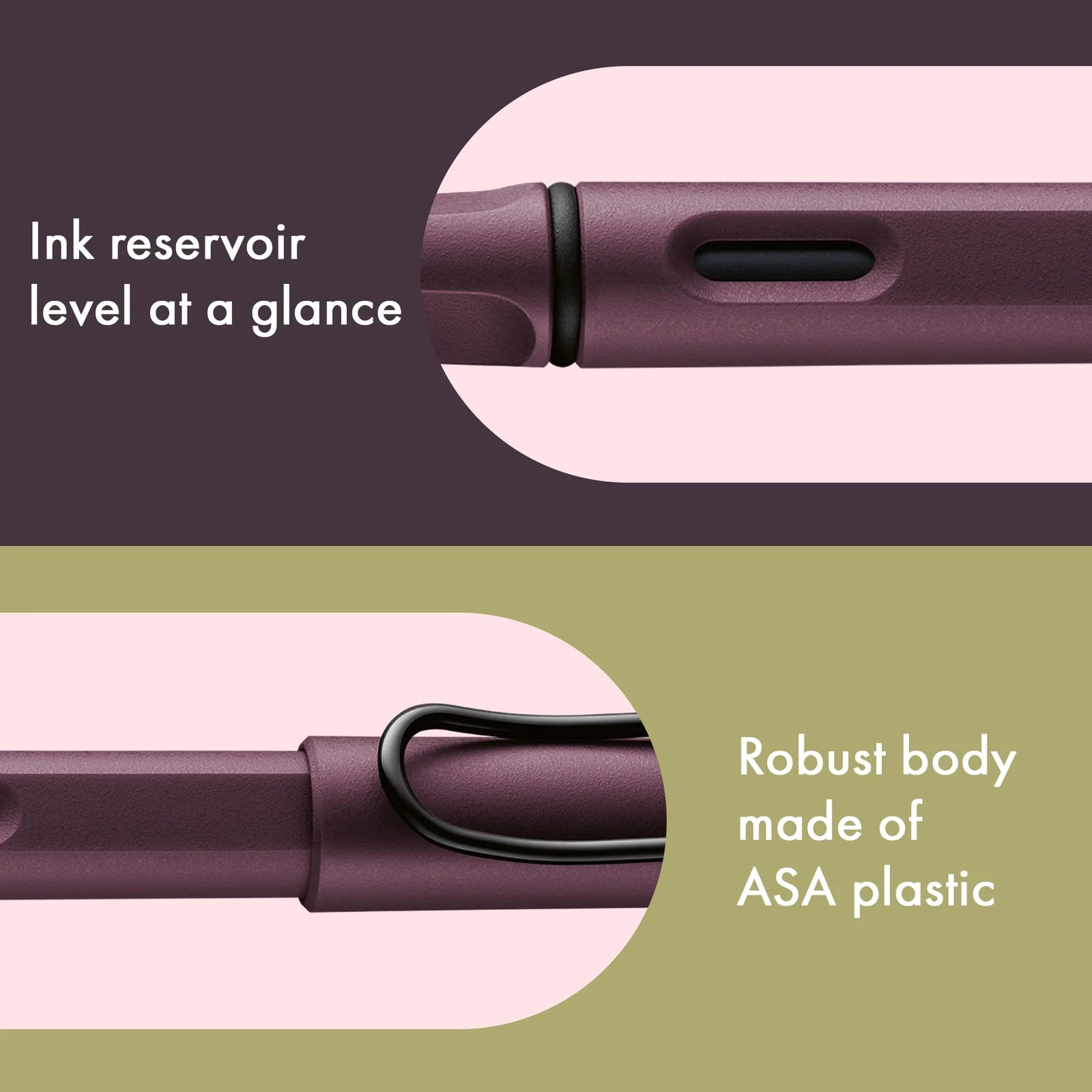 עט נובע בצבע סגול חציל | LAMY safari scarlet