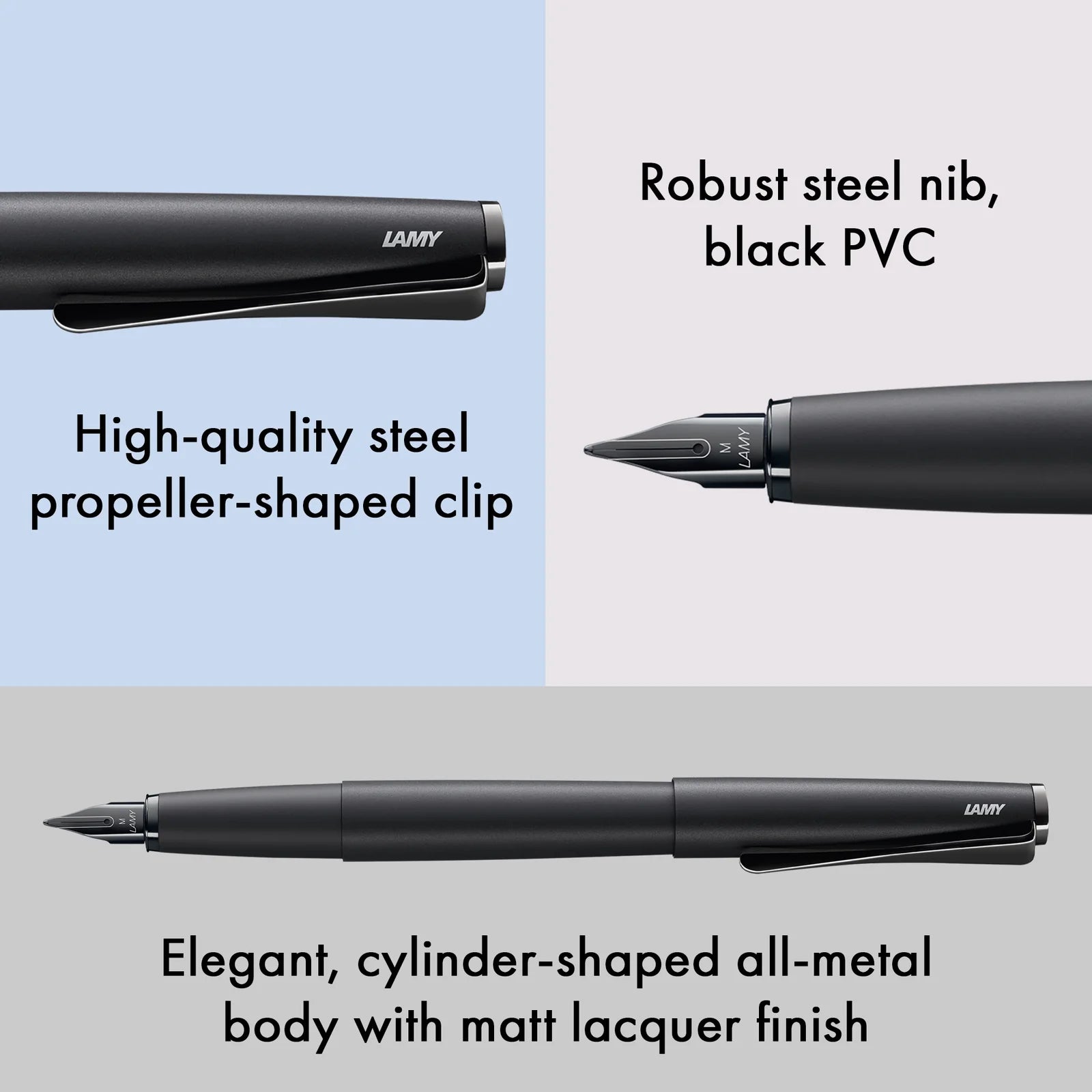 עט נובע יוקרתי בגימור שחור מלא | LAMY studio LX-all-black