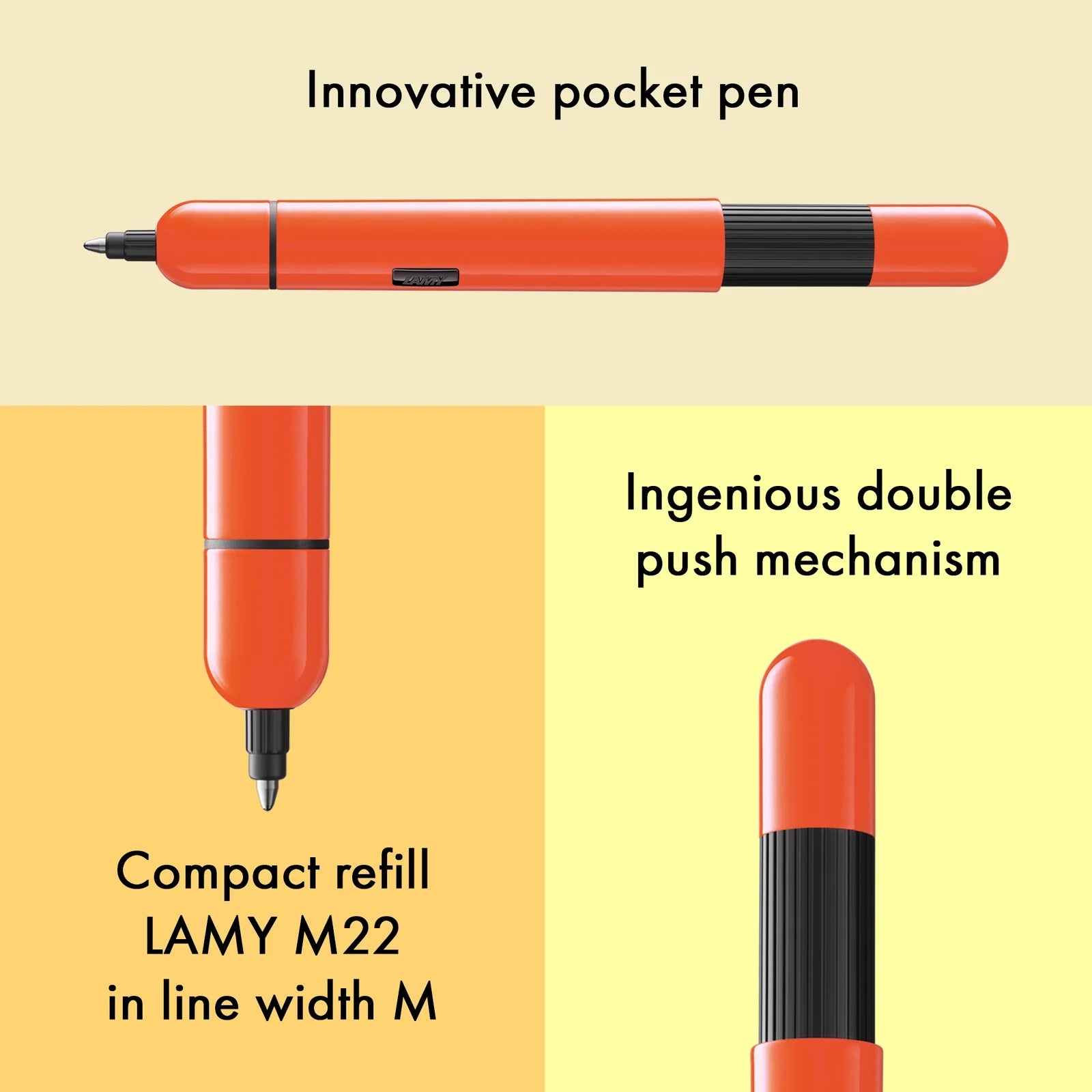 עט כדורי קומפקטי כתום זוהר | LAMY pico Laserorange