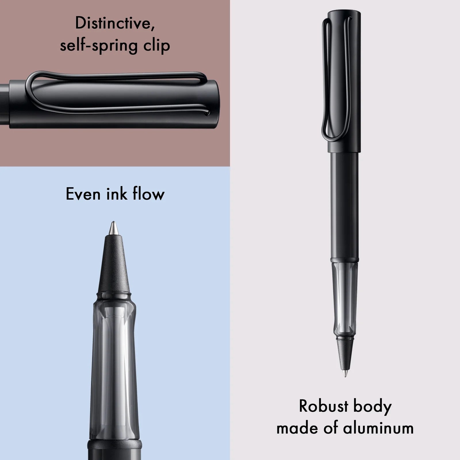 עט רולר מאלומיניום בצבע שחור | LAMY AL-star black