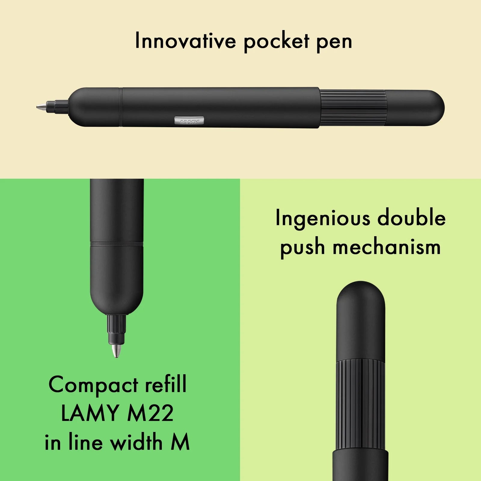 עט כדורי קומפקטי שחור | LAMY pico  black