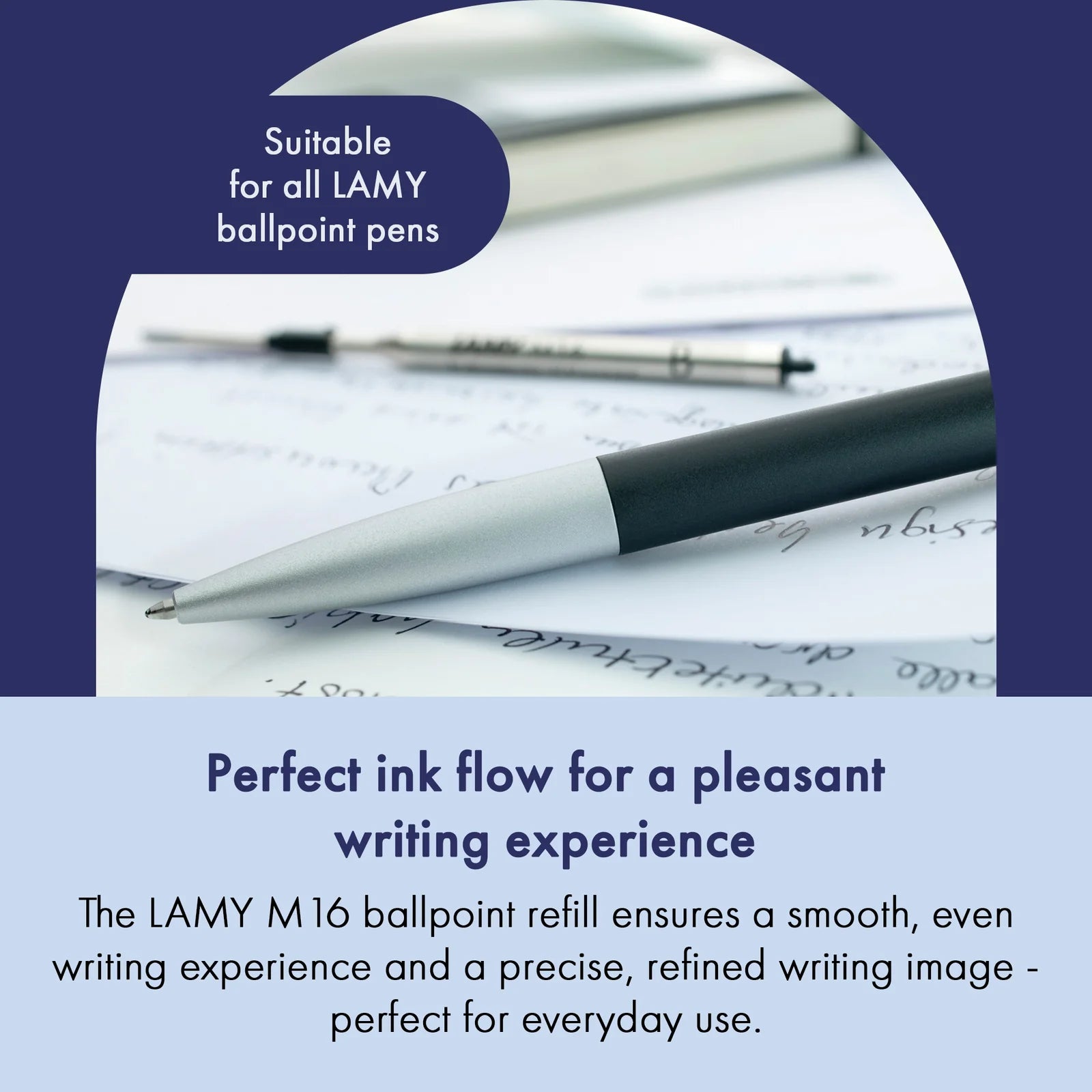 רפיל כדורי כחול עובי לבחירה  | LAMY M16 Ballpoint Refill