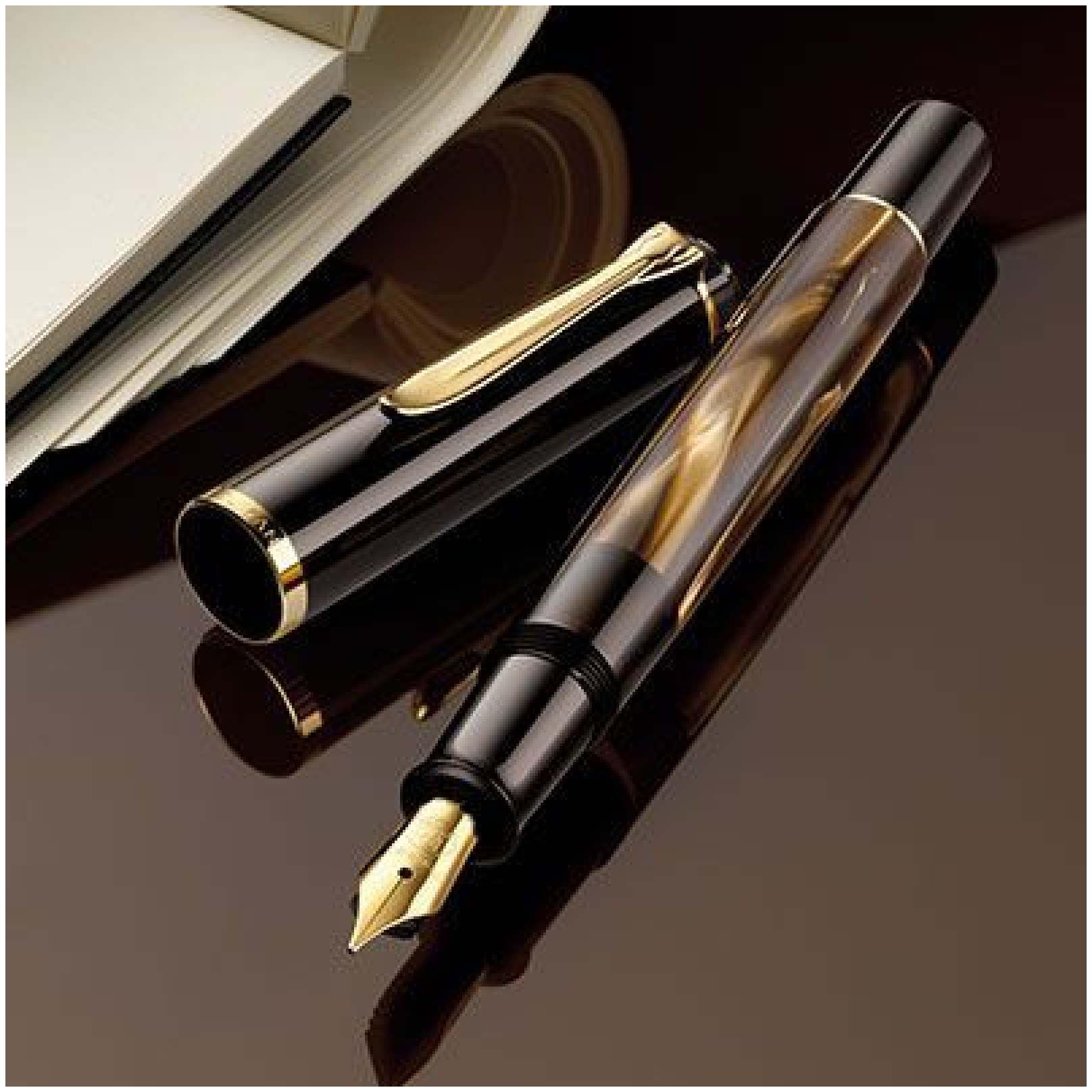 עט נובע יוקרתי חום מרבל |   Pelikan Classic M200