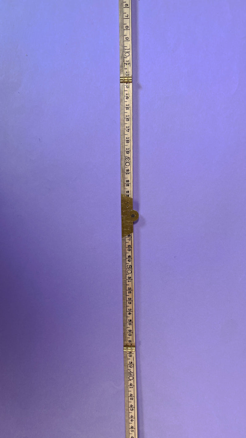 סרגל עץ וינטאג' מתקפל בעבודת יד | 100 ס"מ