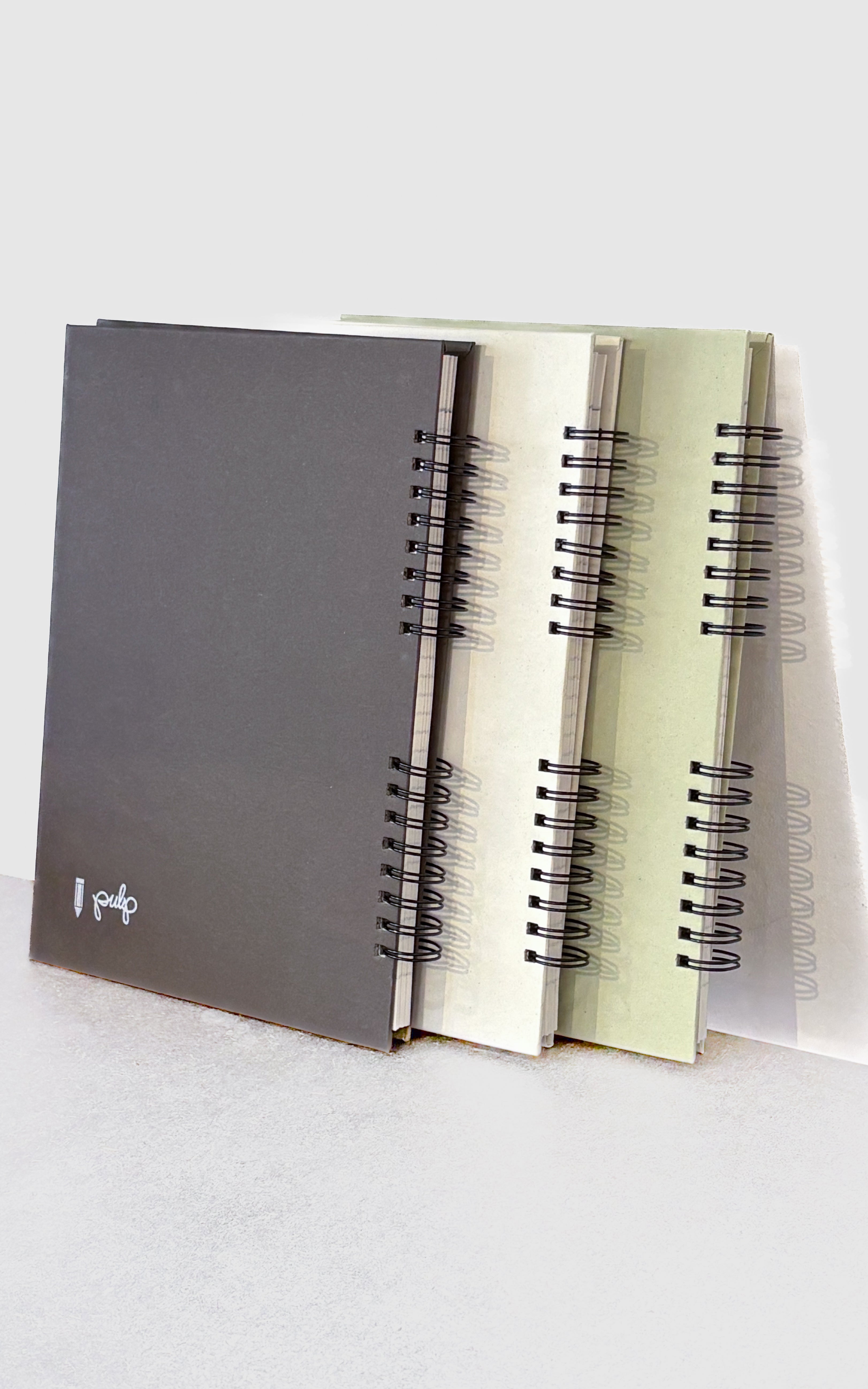 מחברת ספירלה שורות אורגנית ואקולוגית | כריכה קשה | גודל A5