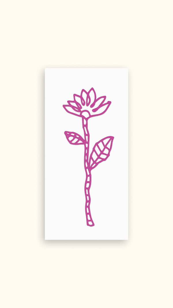 תמונה מחיתוכי נייר | Pink flower | נעה ריץ'