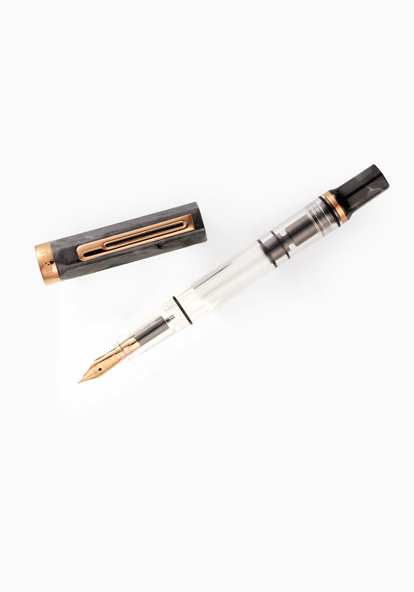 עט נובע שחור מרבל וברונזה | TWSBI ECO Black Marble Bronze