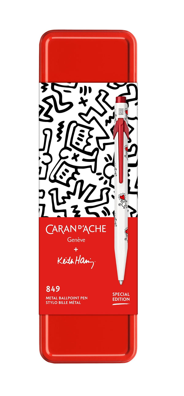 עט כדורי לבבות קית' הרינג מסדרה 849   | מהדורה מוגבלת | CARAN D’ACHE + KEITH HARING