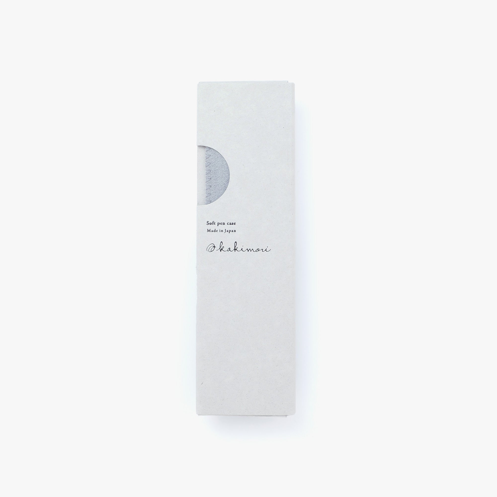 נרתיק אפור בהיר לעט מדגם פרוסט | Kakimori Soft pen case