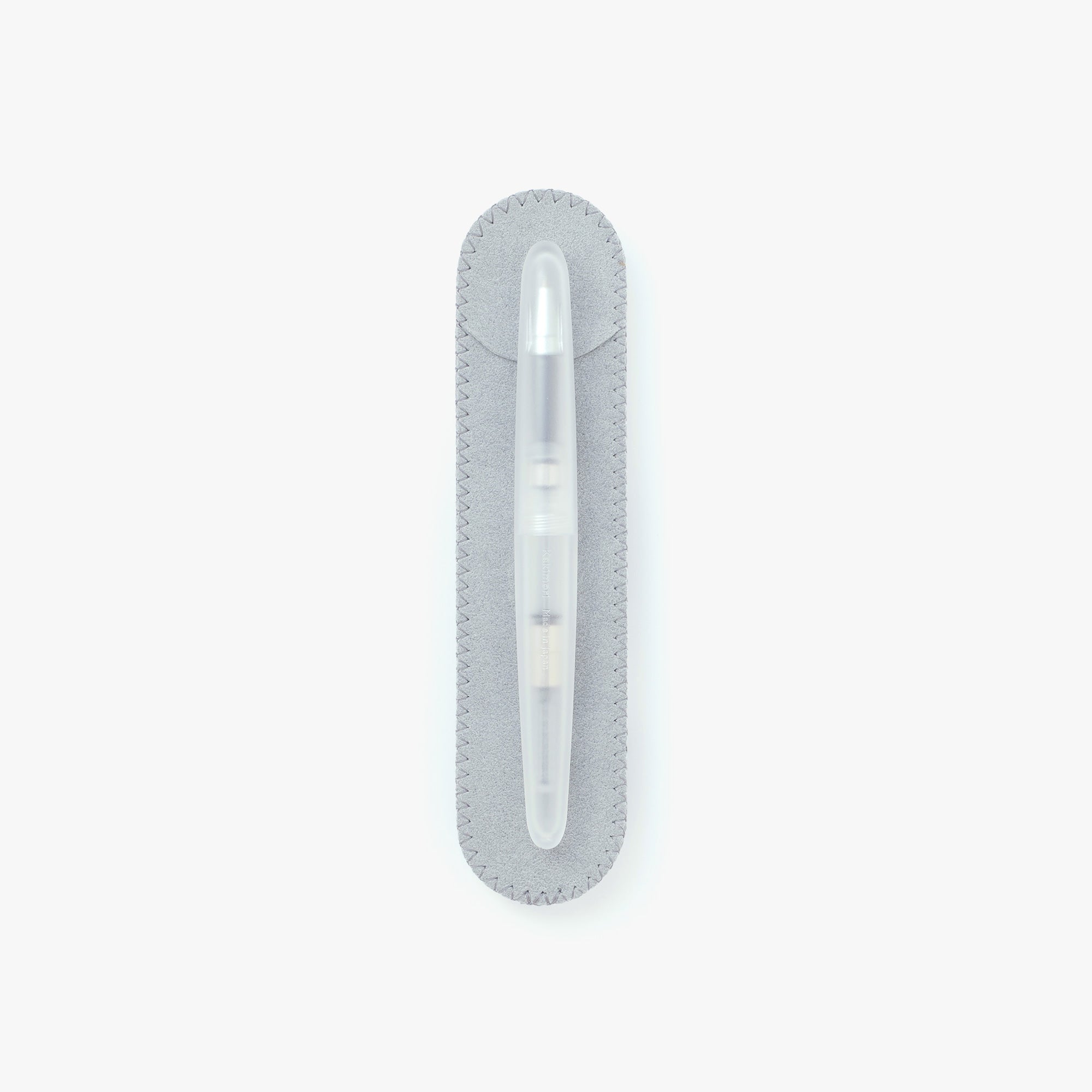 נרתיק אפור בהיר לעט מדגם פרוסט | Kakimori Soft pen case
