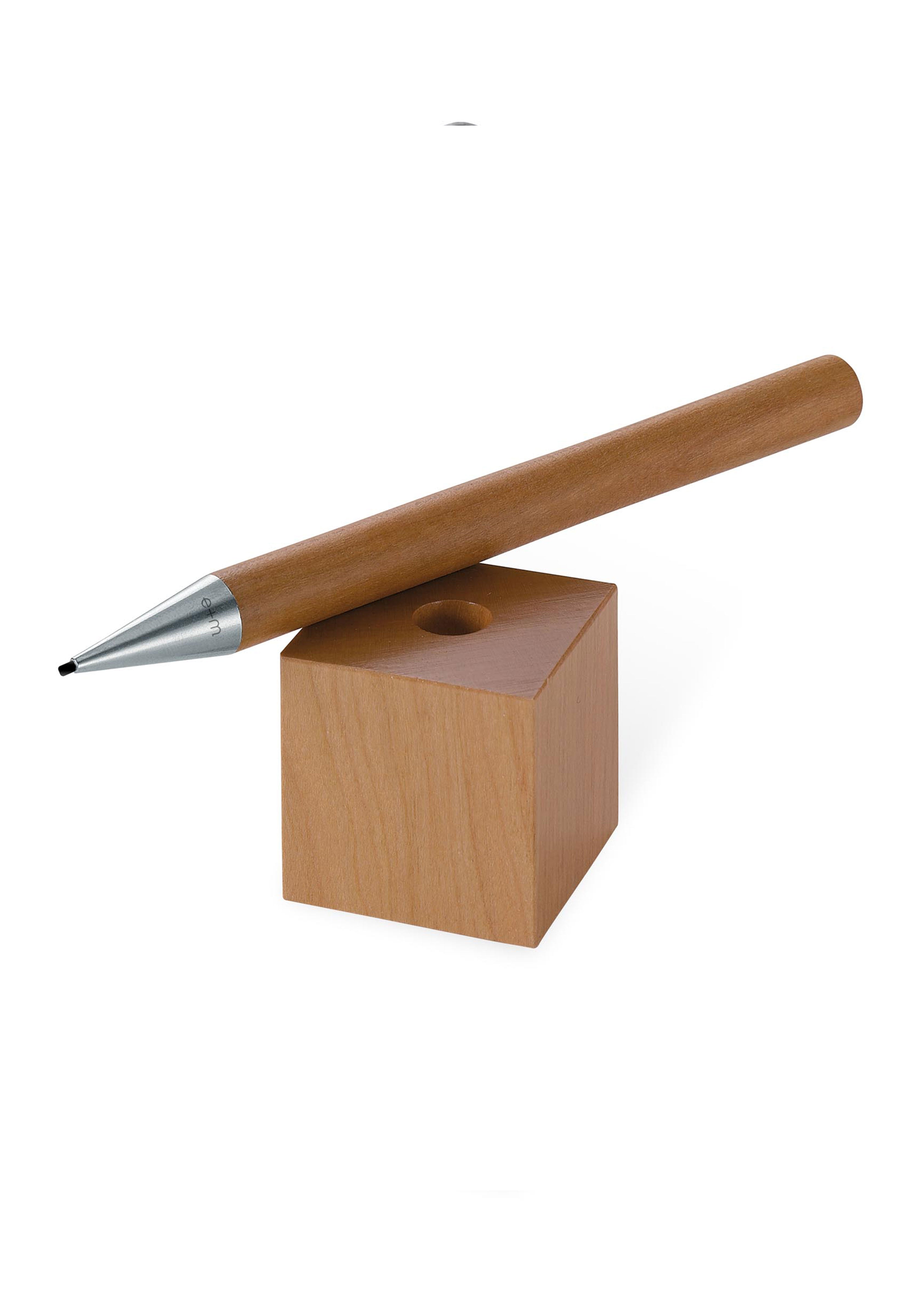 עיפרון מכני 1.18 מ"מ מעץ בוק שחור עם מעמד לשולחן | E+M STAND-UP