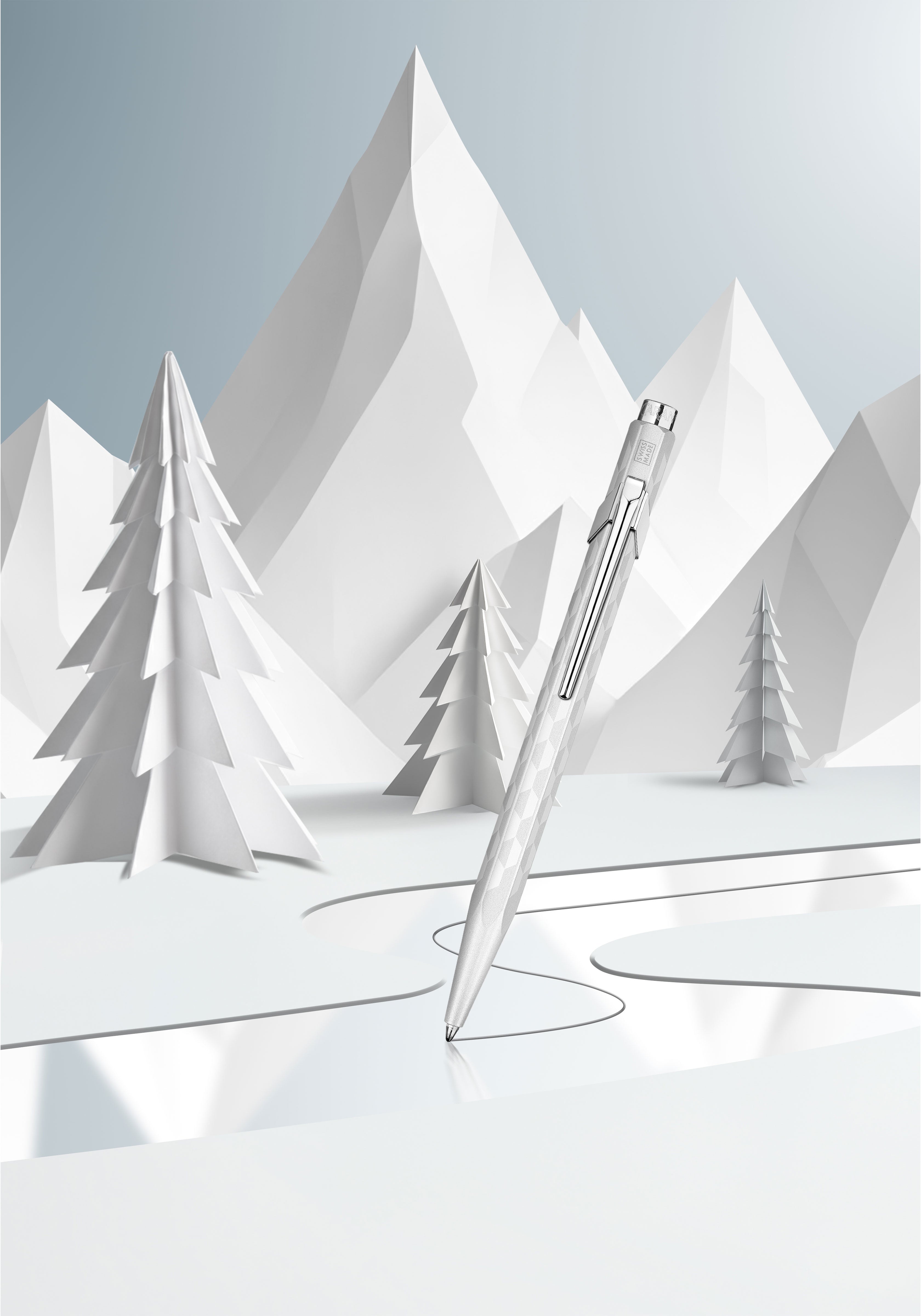 עט כדורי מסדרת 849 | ALPINE FROST  Caran d'Ache | שני צבעים לבחירה