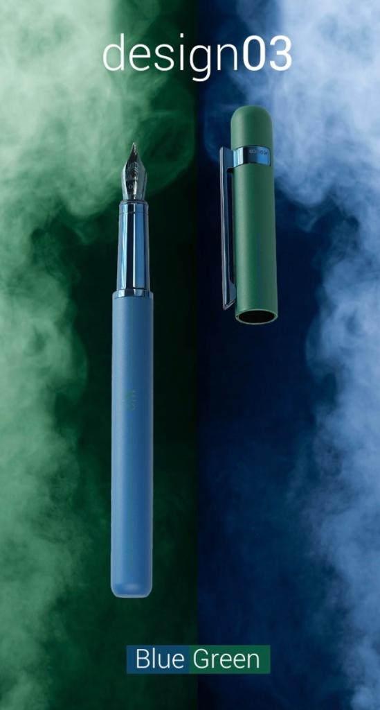 עט נובע פרוסטד ירוק-כחול | DESIGN 03 |OTTO HUTT