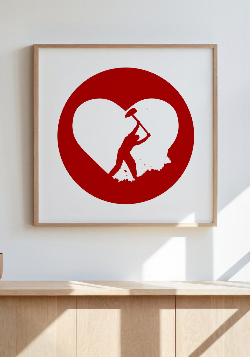 פרינט לתלייה על הקיר | Broken Heart  | יזהר כהן - אוסף חדש