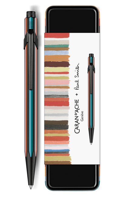 עט כדורי שחור ומפוספס מסדרת 849 | CARAN D’ACHE + PAUL SMITH EDITION 5 BLACK