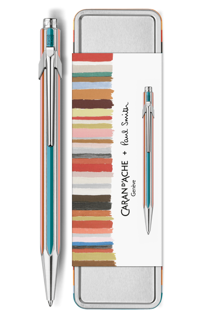 עט כדורי כסוף ומפוספס מסדרת 849 | CARAN D’ACHE + PAUL SMITH EDITION 5 GREY SILVER