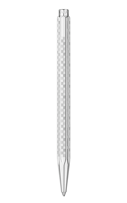 עט כדורי יוקרתי אקרידור דמקה | Caran D'Ache Ballpoint Pen Ecridor Damier Grey Silver