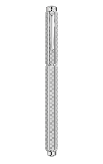 עט רולר יוקרתי אקרידור דמקה | Caran D'Ache Rollerball Pen Ecridor Damier Grey Silver