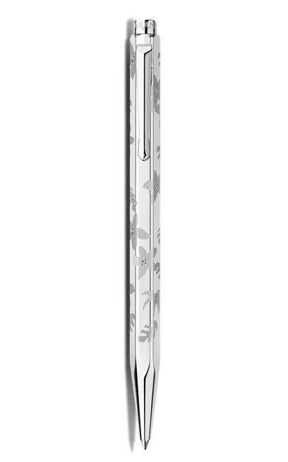 עט כדורי יוקרתי פרחים | Caran D'Ache Platinum-Coated ECRIDOR™ FLOWERS Ballpoint Pen