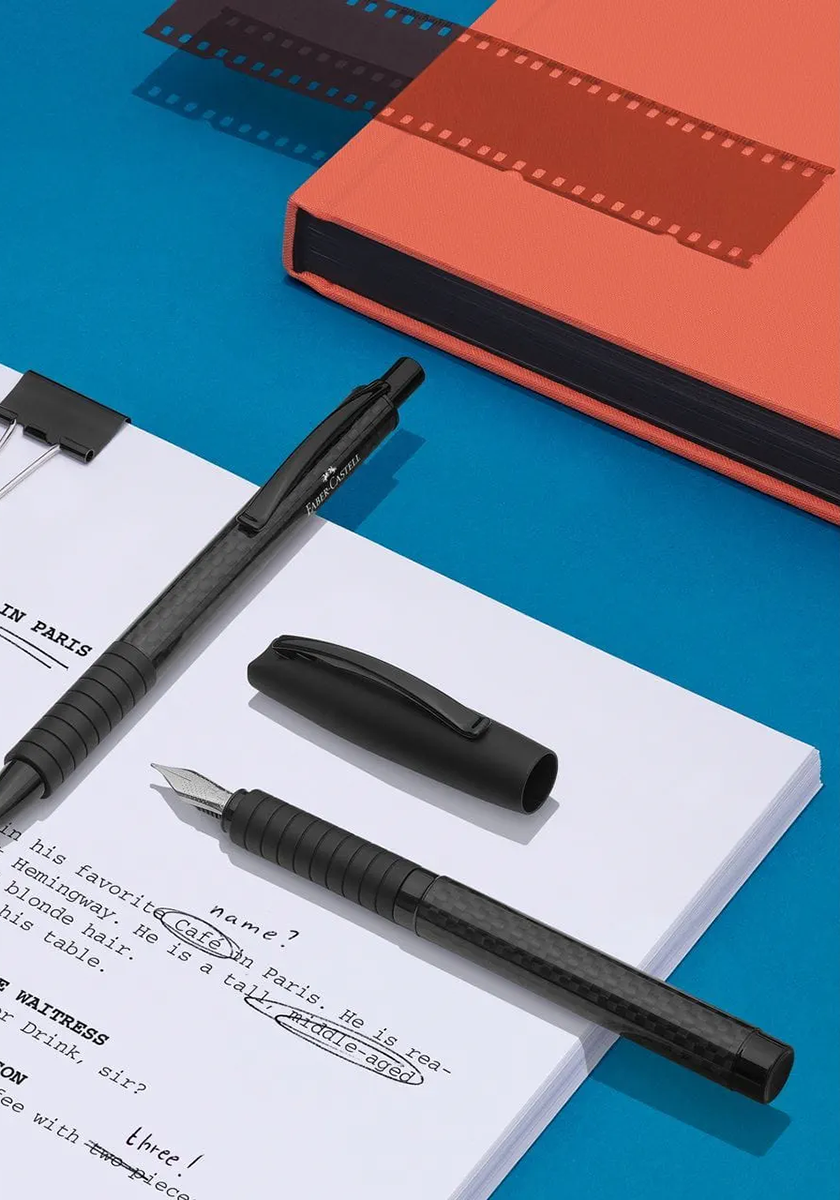 עט נובע אלומיניום שחור | Faber Castell Essentio