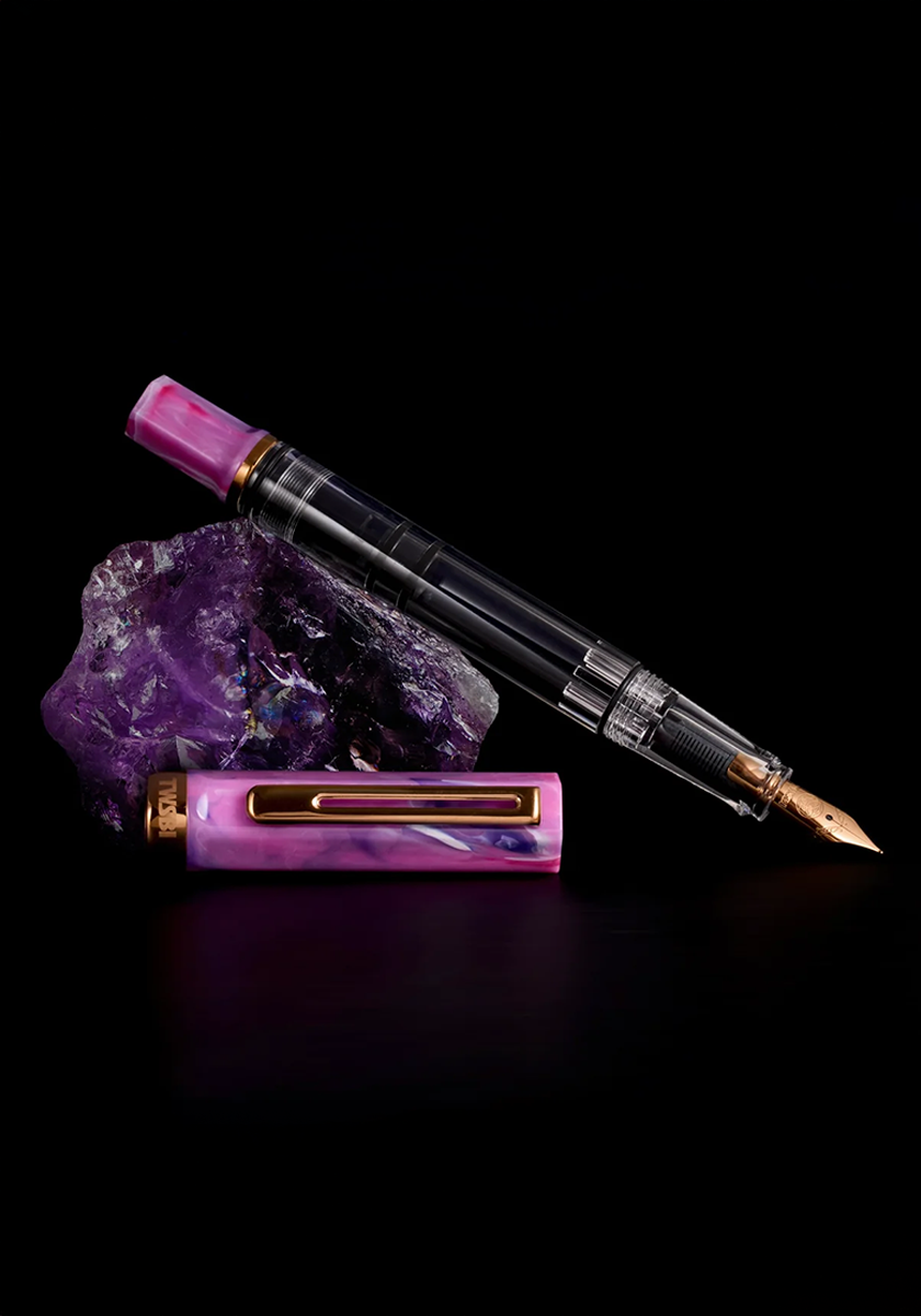 עט נובע פלואוריט סגול וברונזה | TWSBI ECO Fluorite Purple w/Bronze