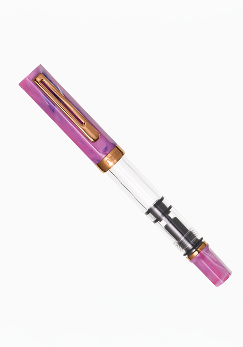 עט נובע פלואוריט סגול וברונזה | TWSBI ECO Fluorite Purple w/Bronze