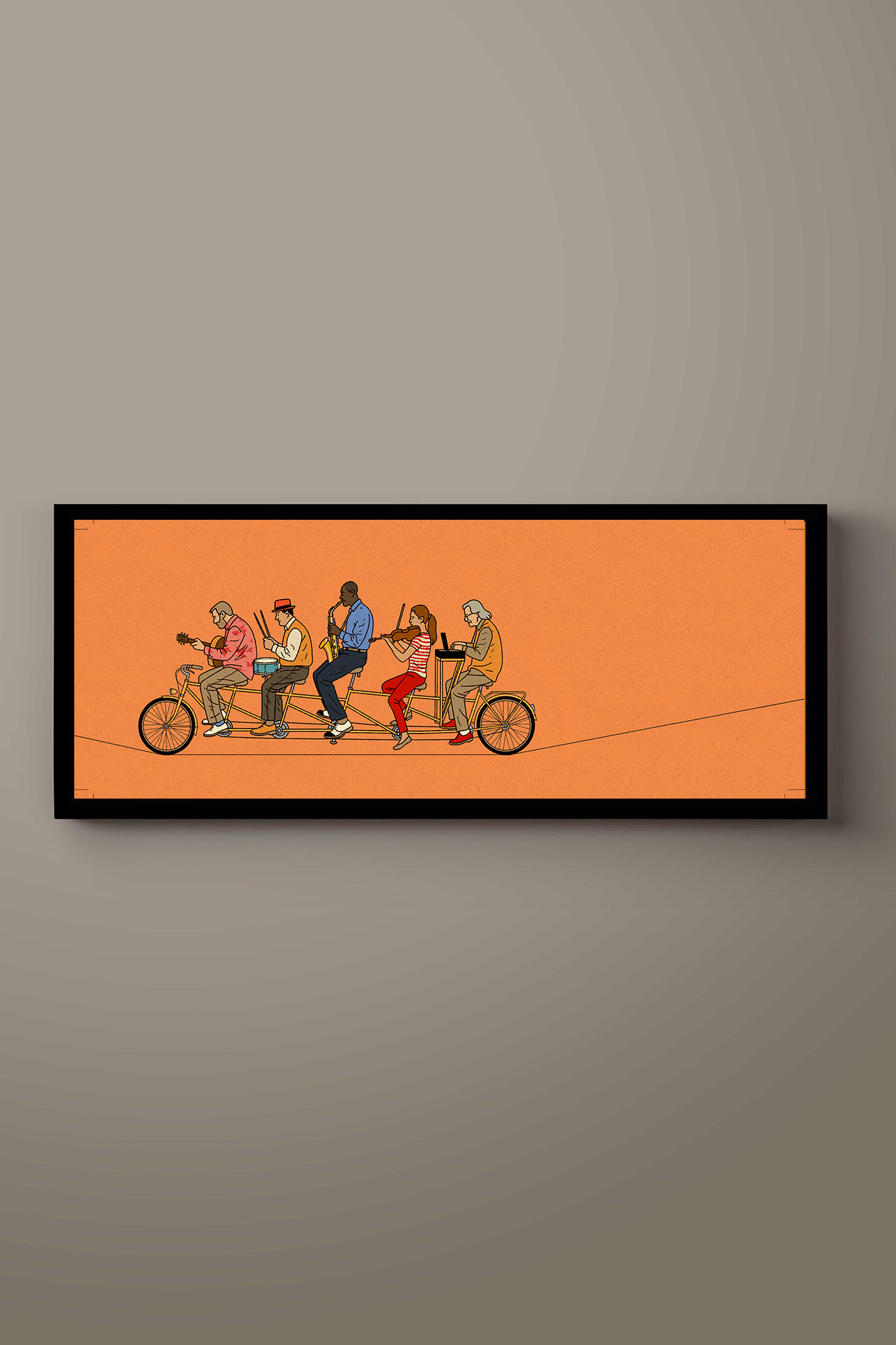 פרינט לתלייה על הקיר | Improbike orange | יזהר כהן - אוסף חדש