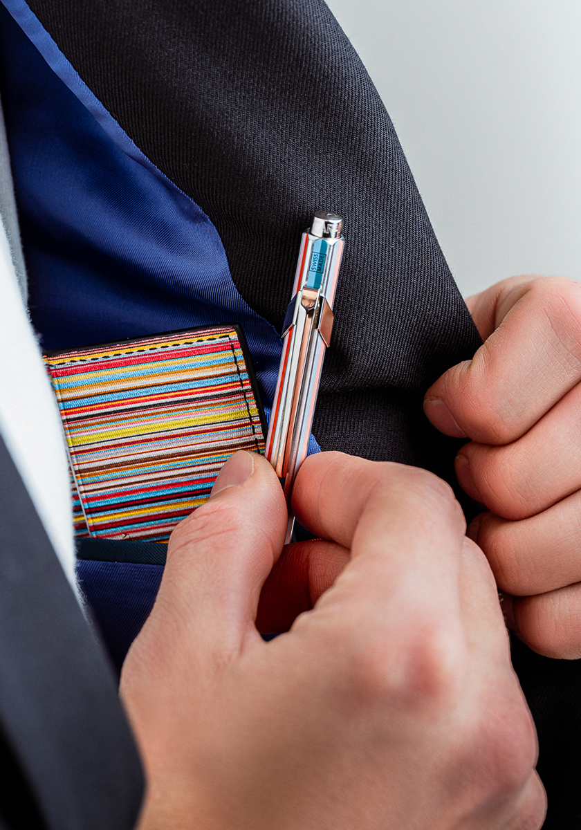 עט כדורי שחור ומפוספס | CARAN D’ACHE + PAUL SMITH EDITION 5