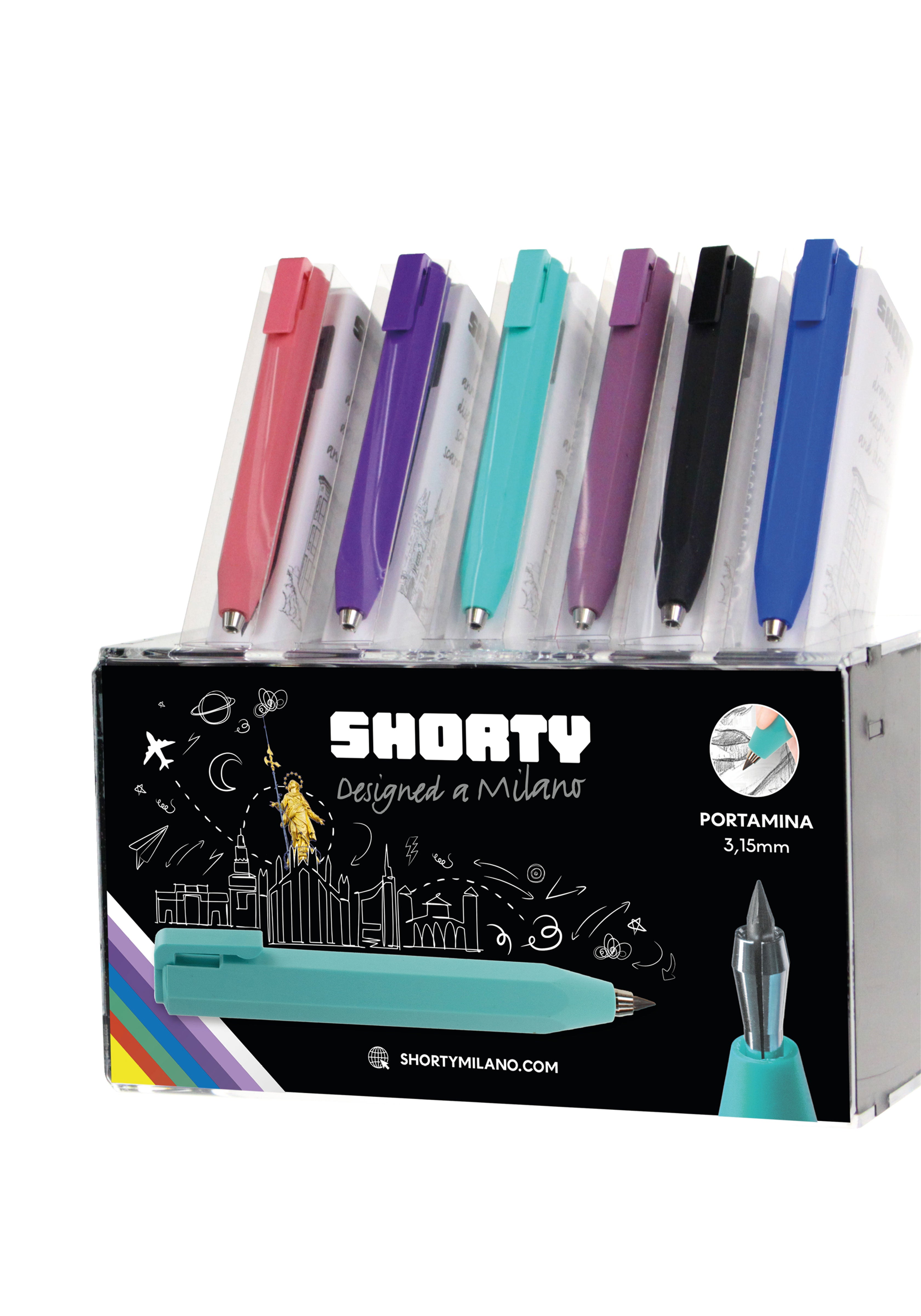 מחזיק עופרת כחול 3.15 מ"מ | SHORTY ONE BLUE