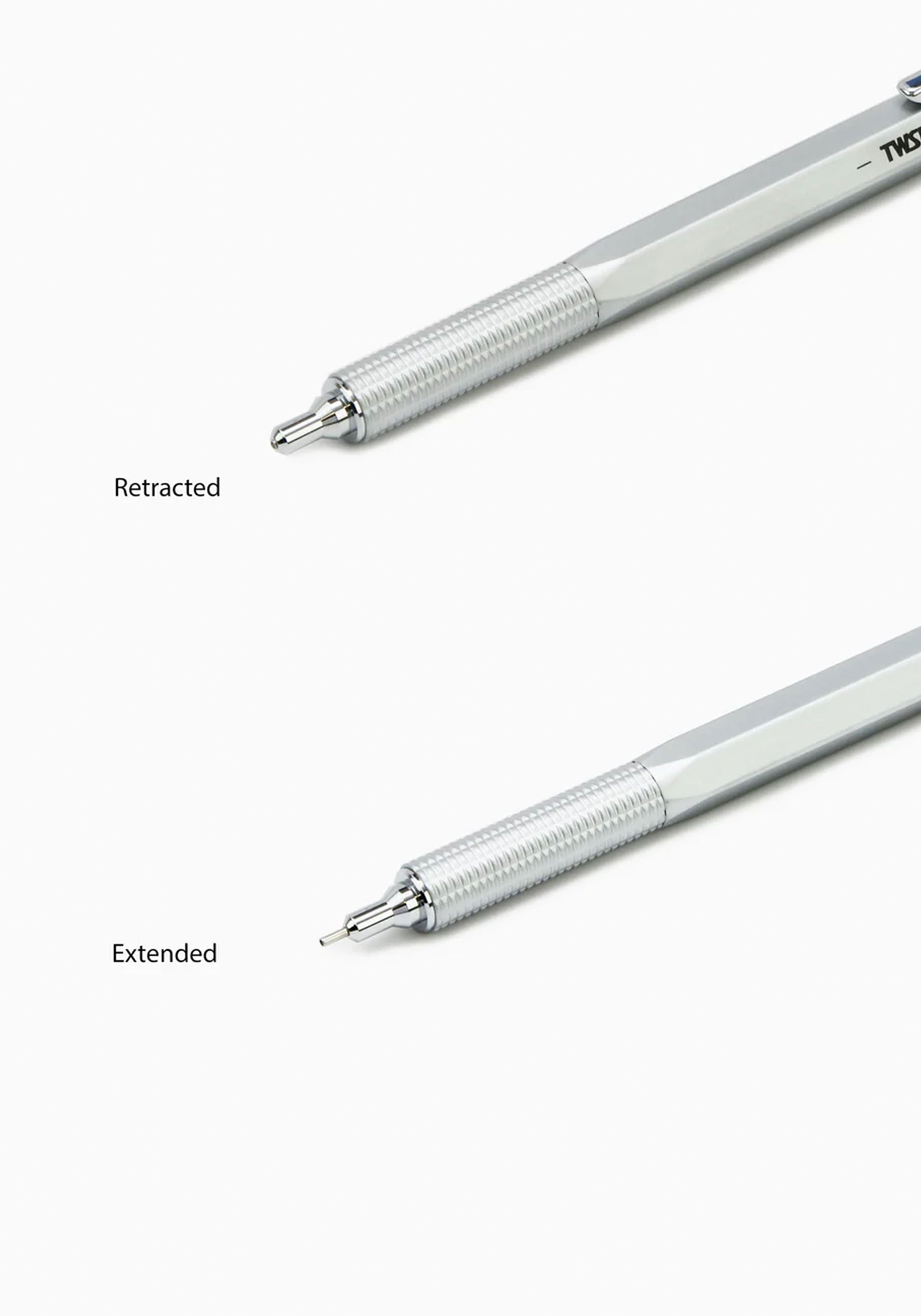 עיפרון מכני 0.5 מ"מ מאלומיניום כסוף | TWSBI Percision Silver