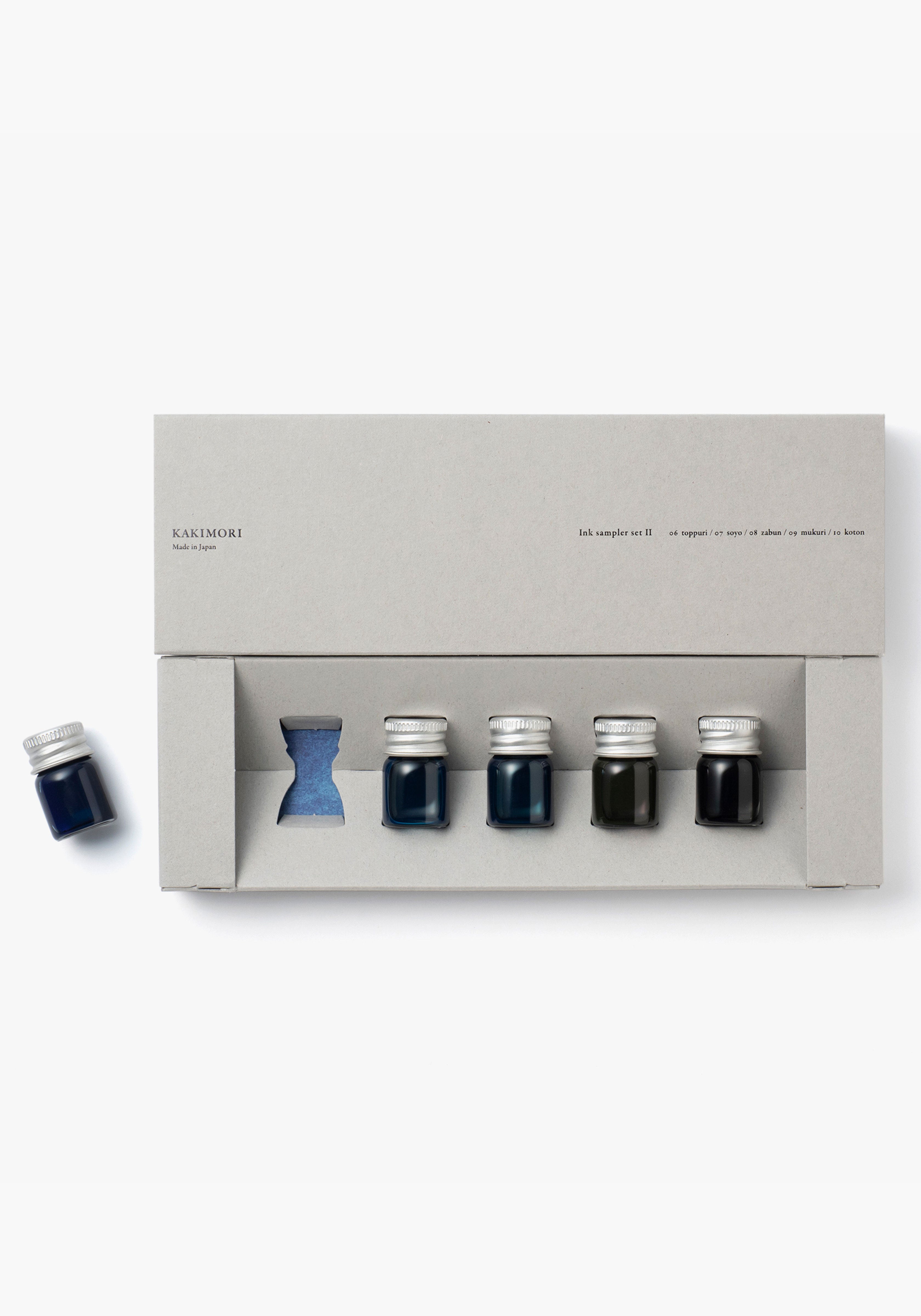 סט בקבוקוני דיו במגוון צבעים | Kakimori Ink sampler set
