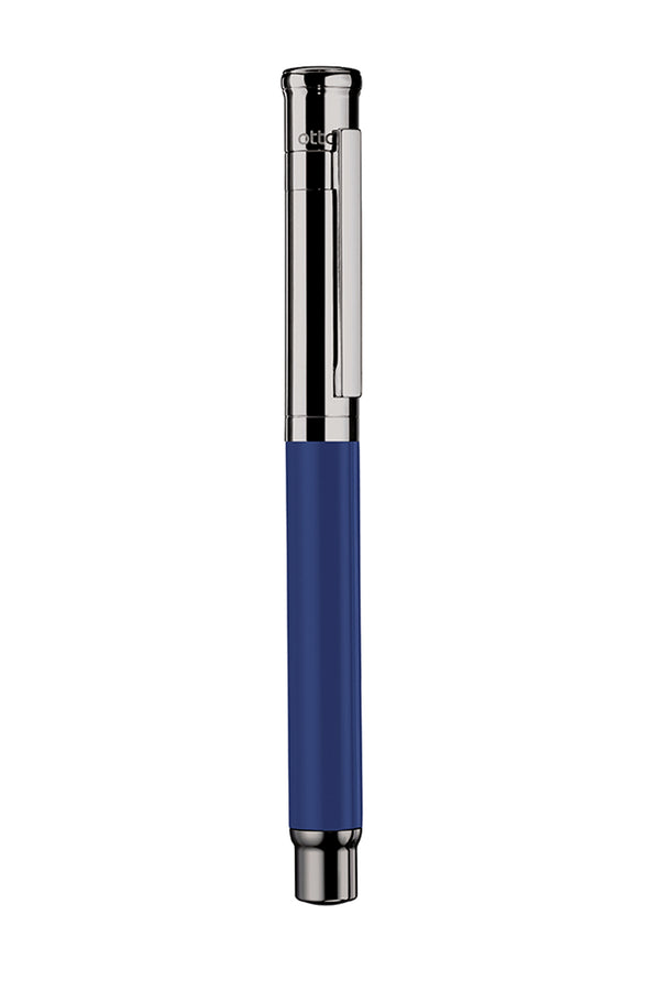 עט נובע בגימור לכה כחולה מבריקה  | עיצוב 04 | OTTO HUTT