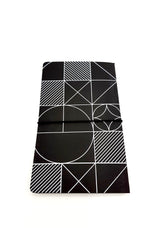 פנקס נייר שחור בעיצוב גיאומטרי ריבועים