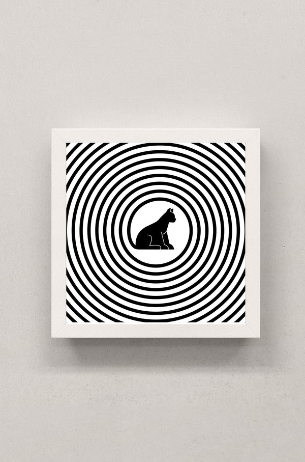 הדפס לתלייה על הקיר| חתול פסיכדלי | מאייר גיל בלאקמן