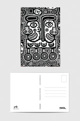 גלויה מאויירת עם מעטפה - איור של האמן תמיר שפר - Connected