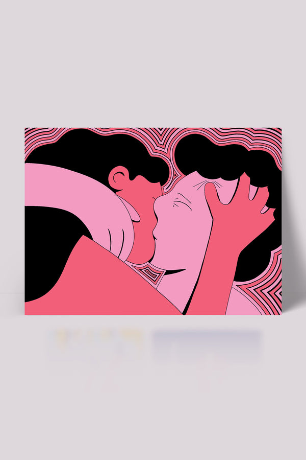 הדפס לתלייה על הקיר| הנשיקה | מאייר גיל בלאקמן