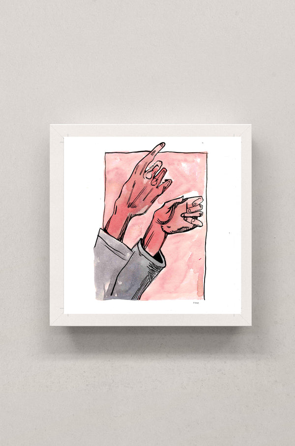 פרינט לתלייה על הקיר |Hands |By ZIVINK