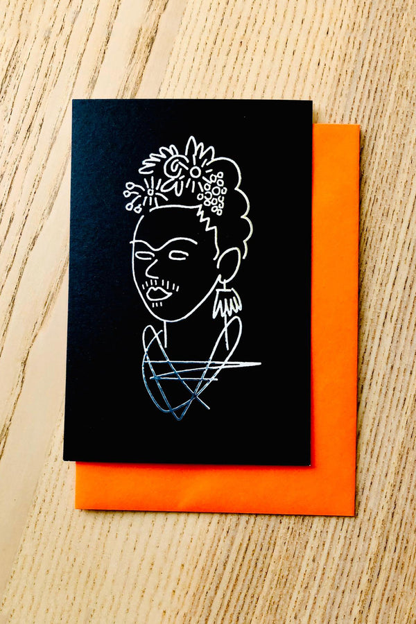 Frida | גלויה מאויירת בהדפסה מושבחת עם מעטפה | חן מכבי