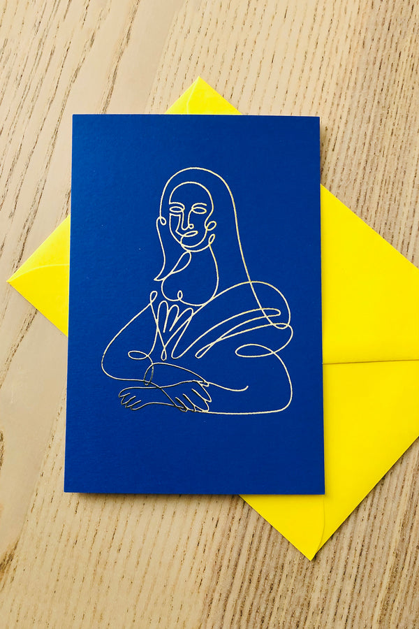 My Mona - גלויה מאויירת מושבחת  עם מעטפה - חן מכבי