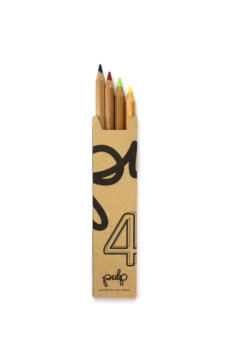 עפרונות צבעוניים עבים - מארז רביעייה