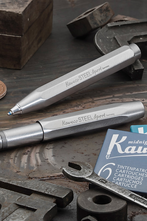 Kaweco STEEL Sport -  עט נובע קומפקטי תוצרת קוואקו גרמניה עשוי פלדת אל חלד