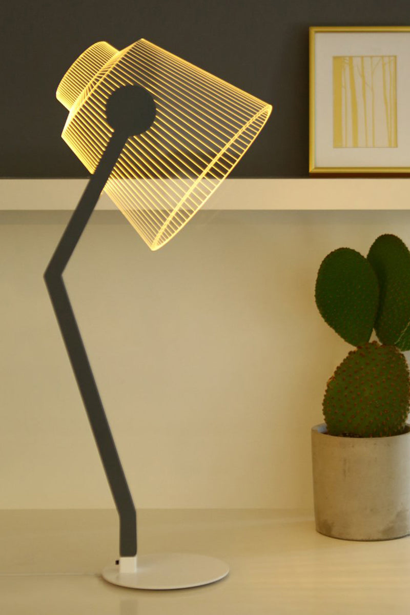 מנורת לד עם רגל גבוהה לשולחן או לשידה | דגם MEDIA